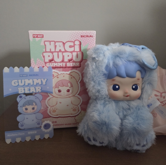 POP MART Other - 🫐 Hacipupu Gummy Bear Plush Pendent- Blueberry